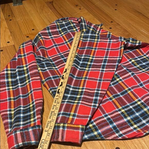 Vtg Big Mac Flannel Shirt Men's Medium 1970s Red  Plaid Heavyweight Penneys - Picture 7 of 10